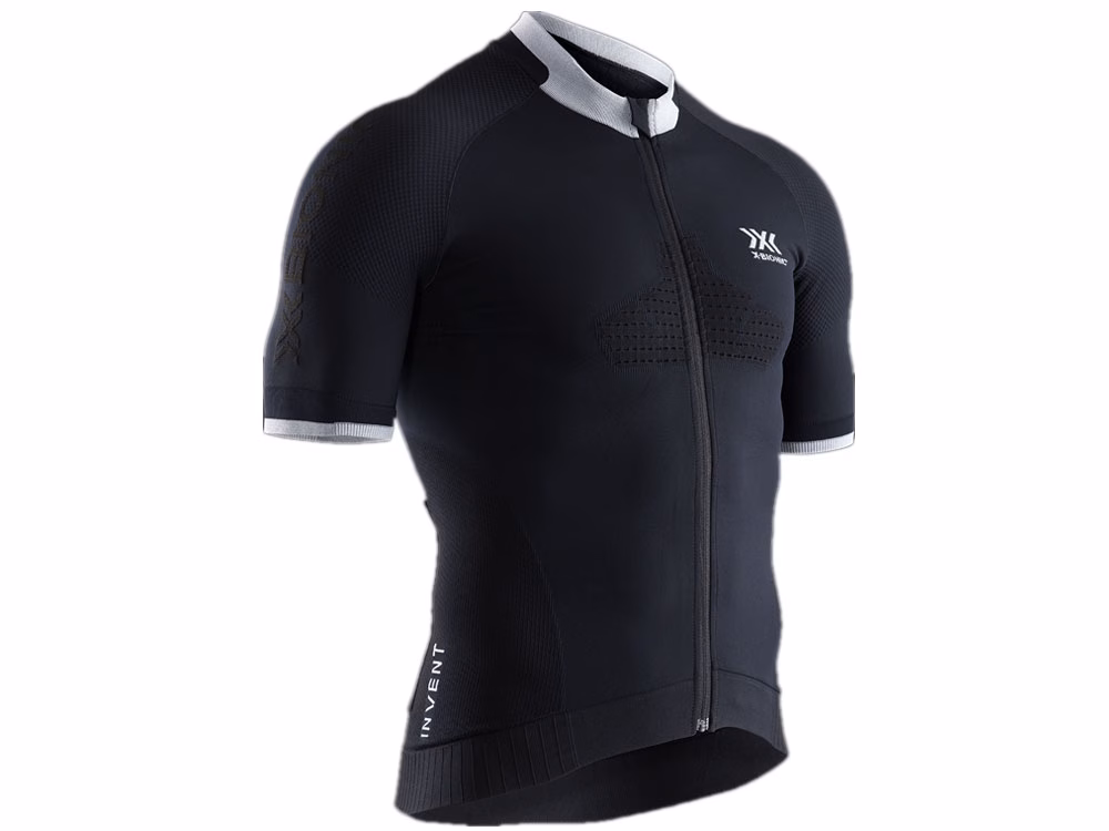 X-Bionic Invent 4.0 ZIP Fahrradshirt Herren (opalschwarz / arktikweiß) Größe:L