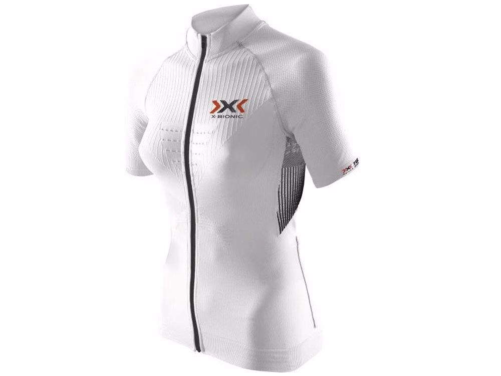 X-Bionic The Trick Full Zip Fahrradtrikot Damen (weiß / schwarz) Größe:XS