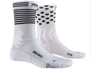 X-Socks Bike Race Radsocken (arctic weiß / Dot-Stripe) Größe:35-38
