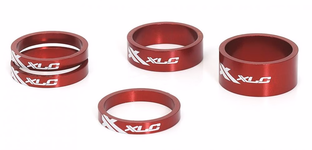 XLC A-Head Spacer-Set AS-A02 3 x 5, 1 x 10, 1 x 15mm, 1 1/8" rot