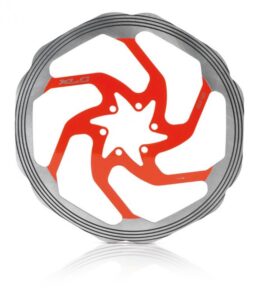 XLC Bremsscheibe BR-X58 Ø180/1,8mm silber/rot CNC Reibring, 162g