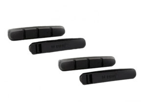 XLC Ersatzbremsbeläge BS-X01, 4er-Set, 55 mm, schwarz, für Shimano Cartridge-Bremsschuhe, geeignet für Aluminium- und Stahlfelgen, hervorragende Allwetter-Eigenschaften