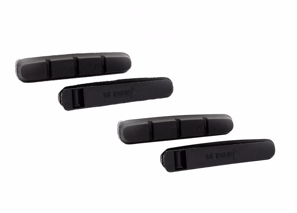 XLC Ersatzbremsbeläge BS-X01, 4er-Set, 55 mm, schwarz, für Shimano Cartridge-Bremsschuhe, geeignet für Aluminium- und Stahlfelgen, hervorragende Allwetter-Eigenschaften