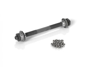 XLC Evo Reparaturkit Hinterradnabe 135mm Schnellspanner  Achse, Kugelringe, Endkappen  kompatibel mit X13 Evo Ø5/135mm