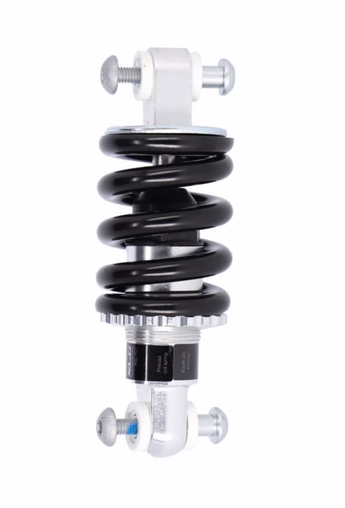 XLC Federdämpfer RS-F01 Einbaulänge 150 mm, 650 LBS, Hub 32 mm, Aluminium 6061-T6, CNC-gefräst, einstellbare Vorspannung, Öse 22 mm, Ø 8 mm