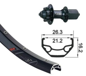 XLC RW-A06 Hinterrad 26 Zoll 6-Loch 32 Loch schwarz