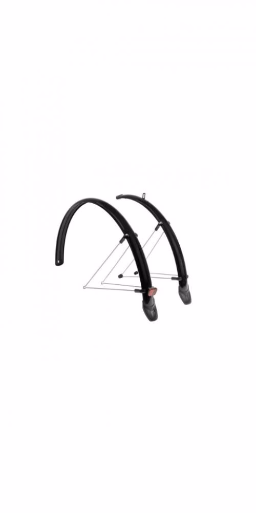XLC Schutzblech-Set MG-F03 28" schwarz  46 mm, robustes Kunststoff-Schutzblech vorne & hinten