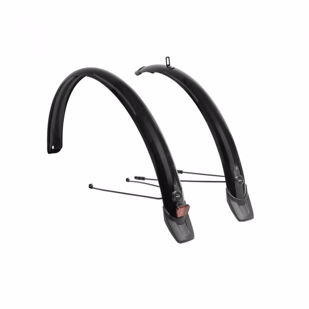 XLC Schutzblechset MG-F06 28" 58mm schwarz robustes PET-Material, Edelstahlstreben, integrierter Reflektor, Sicherheitsfreigabesystem, ideal für 28-Zoll-Räder