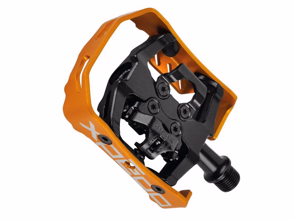 Xpedo Milo Clipless Fahrradpedale (9/16" | schwarz / orange)