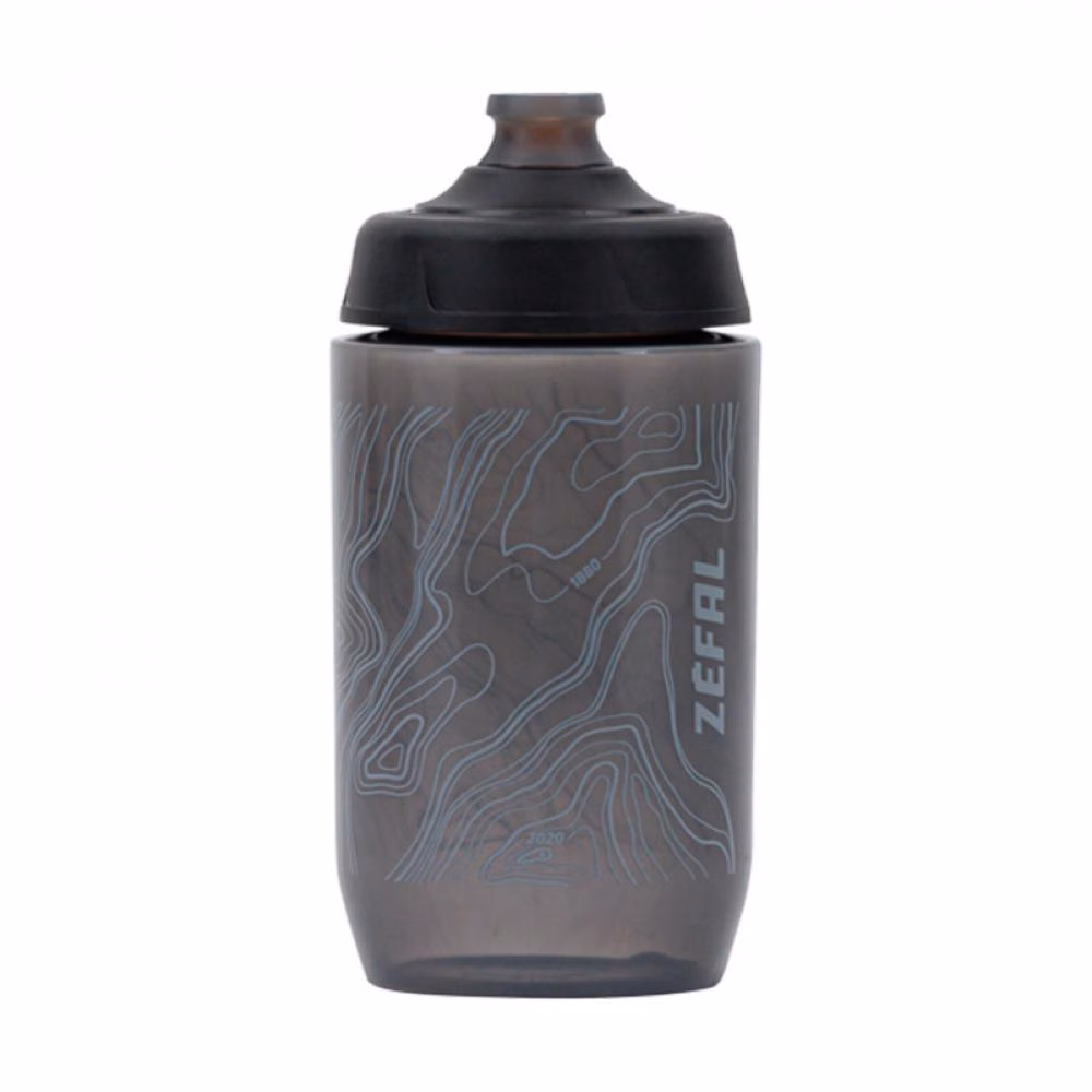 Zefal Sense Pro 50 Trinkflasche 500ml schwarz/grau, auslaufsicher, BPA-frei, für enge Rahmen, Silikon-Mundstück, geruchsneutral
